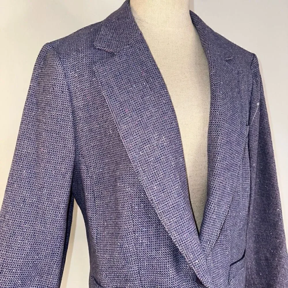 Vintage‎ Pendleton Purple Wool Tweed Blazer Womens Pastel Preppy Career